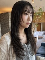 トップヘアーラウンジ 知立(TOP HAIR Lounge)&nbsp;知立韓国風顔周りレイヤーハッシュカットアッシュブラウン20代