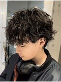 銀座ツイストスパイラルパーマレットヘアマッシュウルフカット