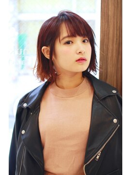 トヌコア ルア 下北沢店(TONUKOA RUA) 【TonukoaRua】切りっぱなしピンキッシュボブ