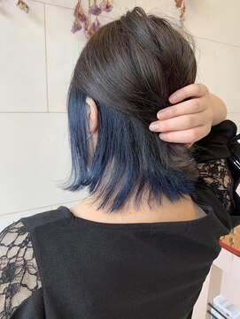 アッシュ 亀戸東口店(Ash) インナーカラー×ブルー