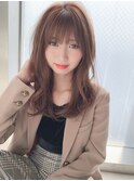 クアンクレイヤーロング/前髪イメチェン/ボルドー[自由が丘]