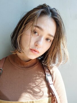 アイティーバイアルバム 松戸店(IT by ALBUM) ストレートでまっすぐワンカール_カーキグレージュ_38087