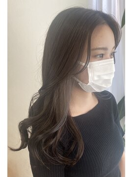 フレア 心 武庫之荘(flare) 韓国風巻き髪＊イヤリングカラー＊グレージュ