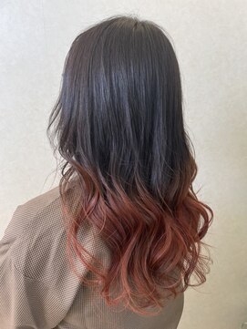 レクラ 清須店(L'eclat) 毛先カラー（オレンジ）