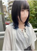 外はねミディアム×インナーカラー