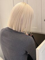 ベレーザ 渋谷(BELEZA)&nbsp;7590ブロンドベージュハイトーンカラー切りっぱなし韓国ボブ