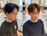 トレンド×清潔感◎ビジネスシーンにも合う/メンズカット+ダウンパーマ￥9700