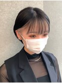 フェイスフレーミングショートグレージュ