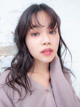 リュープリエ 笹塚(Lieu plie) シースルーバング柔らかブランジュカラー