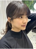 ◎美髪カールピンクブラウンロングセミディ似合わせ前髪