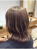 立体感美髪ハイライト大人デザインカラー髪質改善トリートメント