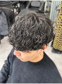 再現性高い波巻きスパイラルパーマ×刈り上げマッシュ
