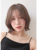 大人の抜け感くびれボブ