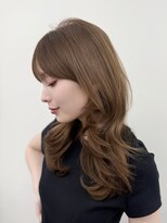 アマトウキョウ アユンチェ(AMA TOKYO×AYUNCHE) 韓国ヘア 透明感カラー 2wayバング レイヤーカット 顔周り