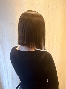 切りっぱなしボブ/縮毛矯正/ストレート/髪質改善/トリートメント