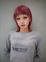 ギークス(GEEKS) 【GEEKS渋谷】ブリーチカラー/寒色ピンク/ハッシュカット/ウルフ