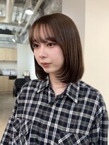 ヒョンミョン ライズバイレボ 柏西口店(hyon myon/RISEbyREVO)&nbsp;ローレイヤー/レイヤーボブ/オリーブブラウン