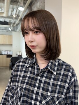 ヒョンミョン ライズバイレボ 柏西口店(hyon myon/RISEbyREVO) ローレイヤー/レイヤーボブ/オリーブブラウン