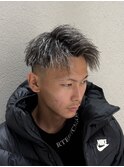 ホワイトメッシュ×ツイスパアップバング