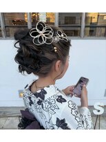 ミヤニシアクセス(miyanishi AX'S)&nbsp;浴衣ヘアルーズ夜会巻き
