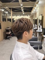 Men's U-AMBOISE  寝屋川/メンズパーマ/ブリーチ/白髪ぼかし/ハイライト&nbsp;メンズ白髪ぼかしショート