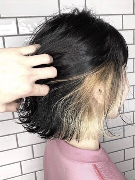 セシルヘアー 神戸元町店(Cecil hair) インナーカラーブラック×イエロー