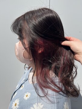 エルズ 大宮店(ailes) 『ブリーチ1回』インナー カシスピンク[大宮/大宮ショート]