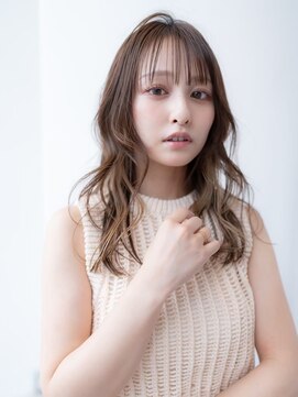 ケアリー 浦和美園(Carelly) 大人かわいい前髪セシルカットココアブラウンフリンジウェーブ