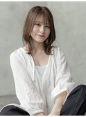大人かわいい前髪セシルカットココアブラウンフリンジウェーブ
