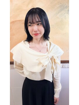 イオエ(ioe) 前髪/アンブレラカラー/こなれミディ/イメチェン/ウェーブパーマ