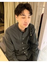 ヘアーエスクールフェイス(hair S. COEUR face) センターパート×ニュアンスパーマ