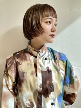 ムーフ(Moof)の写真/【似合わせカット+イルミナカラー+うる艶トリートメント ￥12900】顔回りの似合わせカットならお任せ♪