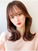 【艶感★ワイドバング】韓国ヘアくびれ大人可愛いカール小顔前髪