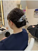 お呼ばれパーティーヘアセットアップスタイル