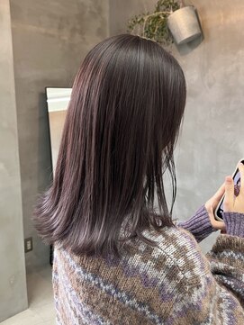 テトヘアー(teto hair) 切りっぱなしミディアムラベンダーベージュ