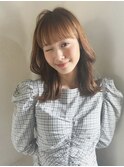 ミニウルフレイヤーカット顔周り前髪韓国ミディアムロング恵比寿