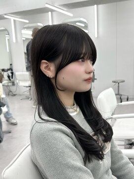 アマトウキョウ アユンチェ(AMA TOKYO×AYUNCHE) 前髪顔まわり韓国ヘアレイヤーカットサイドバンク2wayバンク韓国