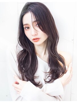 ルーヴル 西宮北口(Louvre) グレーベージュ・ヨシンモリ・かきあげバング・ロング