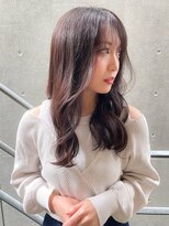 ヴィヴィ(VIVIE)&nbsp;暗髪黒髪小顔デジタルパーマ艶髪アプリコットオレンジハイライト