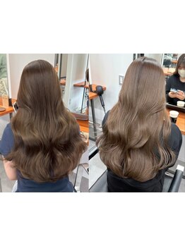 《河原町》可愛くトレンド感のあるカラーは色だけじゃなく質感が決め手！