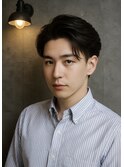 【爽やか好印象×刈り上げセンターパート】フェザーパーマ