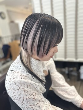 ラウラアンドロー(LAURA&RO) ダブルカラー/ケアブリーチ/インナーカラー/ベージュ【塚口】