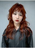 【GEEKS渋谷】ハッシュカット/ロングウルフ/ワンブリーチ/暖色系
