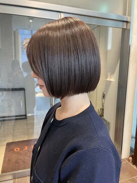 エルサフィロ ヨドヤバシ(el zafiro yodoyabashi) ボブスタイル　マロンブラウン