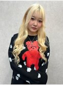 地毛風ブロンド×エクステロングカール