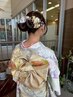 【事前予約限定】振袖着付け＋ヘアセット＋メイク　(メイク無し‐１０００円)