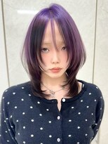 アイトーキョーエス 渋谷(AI TOKYO S)&nbsp;ミルクティーブロンド/ダークブルー/デジタルパーマ/渋谷