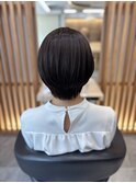 マッシュショート　前髪なし