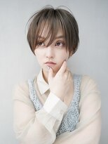 ギークス(GEEKS) 【GEEKS渋谷】オリーブベージュ/夏カラー/ショートボブ/襟足短め