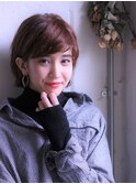 大人ガーリーなくびれショートボブ